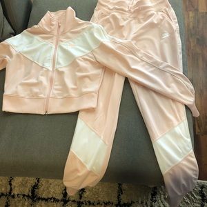 Pink Nike track suit